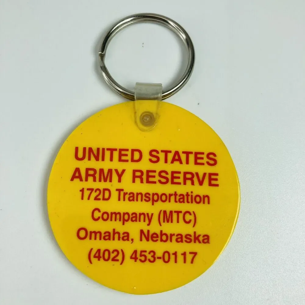 US Army Reserve 172nd Transportation Company Keychain Vietnam Era Citizen Crow